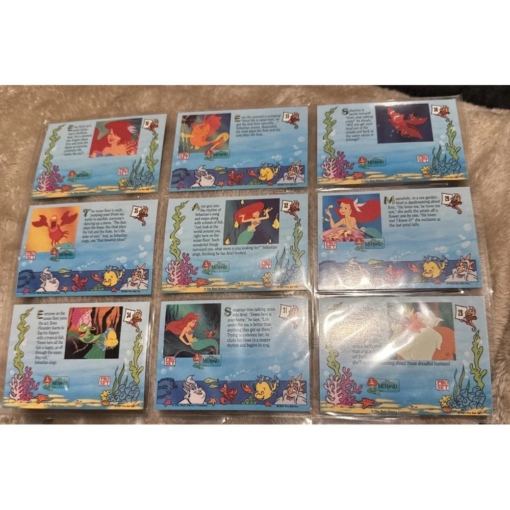 Disney Little Mermaid 1991 Pro Set Complete 90 Card Set 15 Sketch 15 Standups